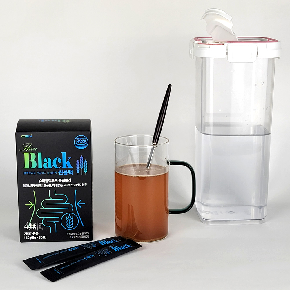 씬블랙 1박스(30포) 슬림 장건강 슈퍼블랙푸드 검정보리 발효분말